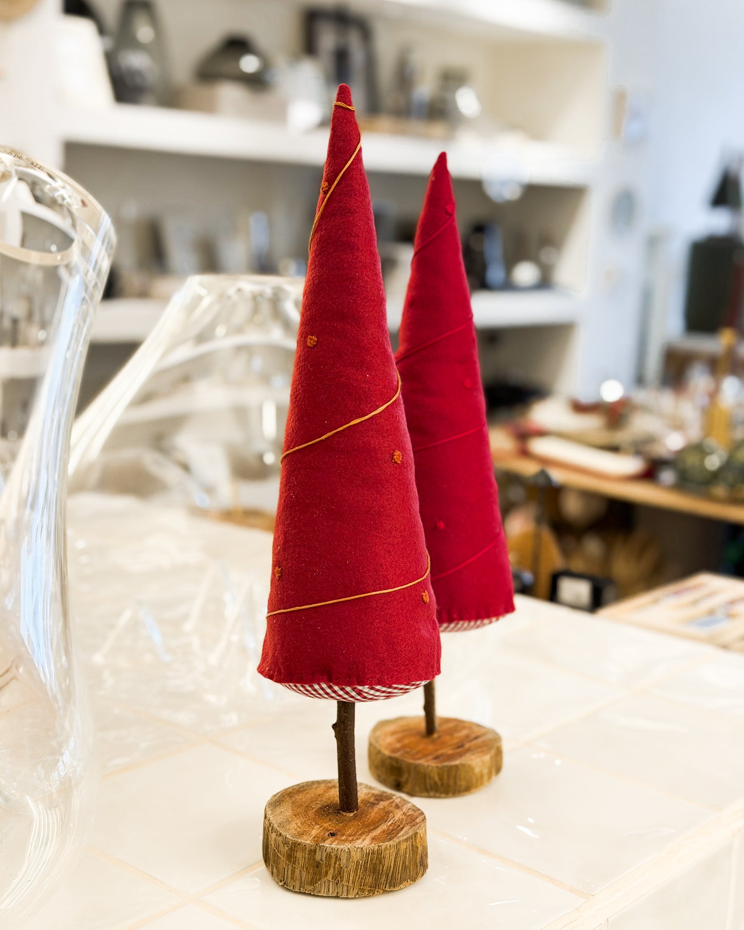 Árvore Natalina em Feltro Bordô G