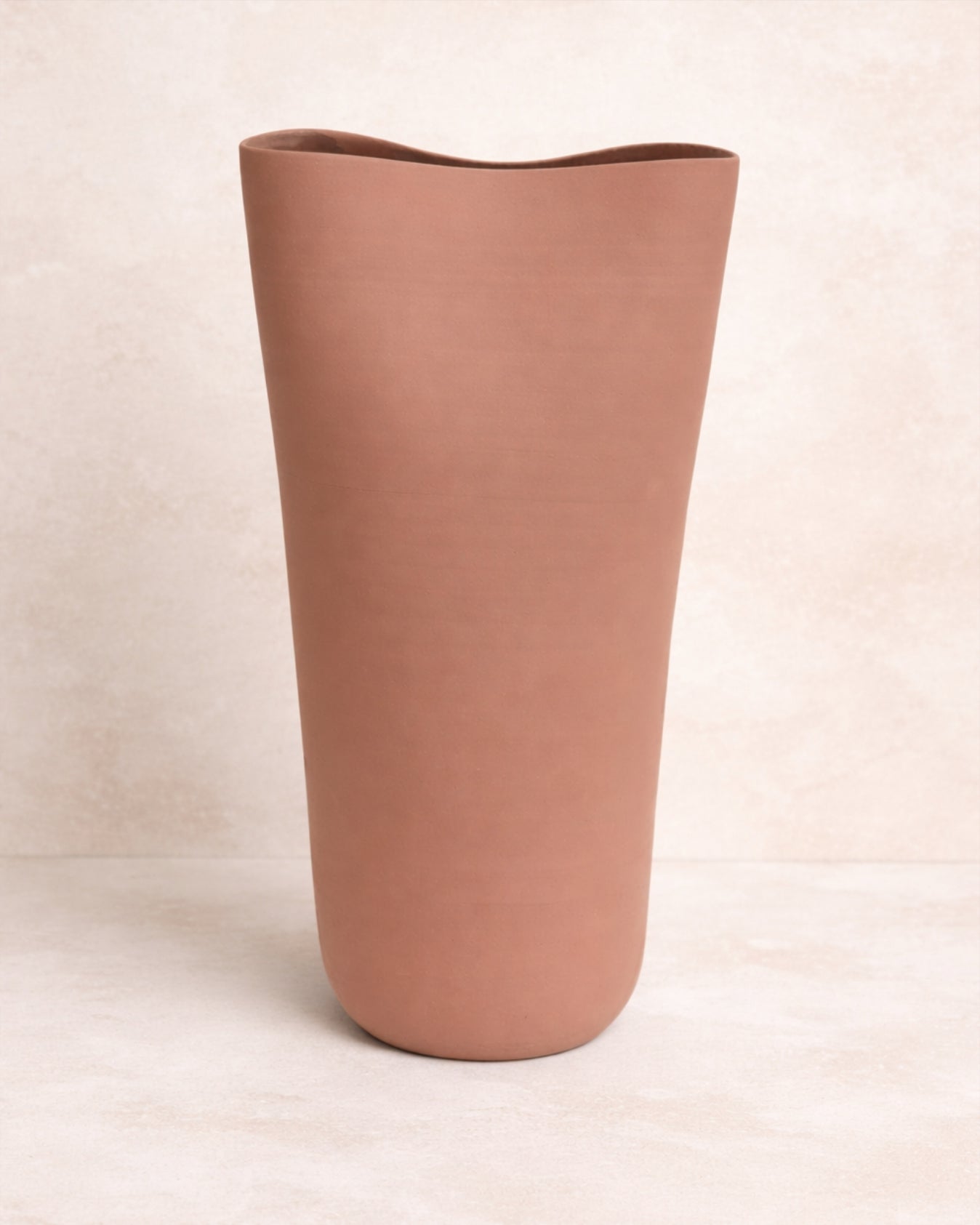 Vaso Orgânico em Cerâmica Telha Fosco 02