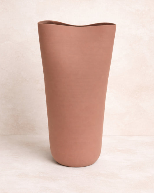 Vaso Orgânico em Cerâmica Telha Fosco 02