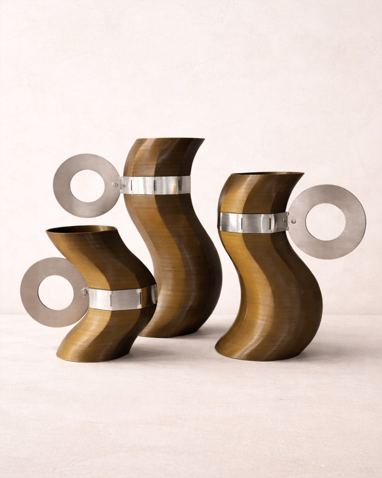 Vaso Jarro em Impressão 3D Ouro Velho G