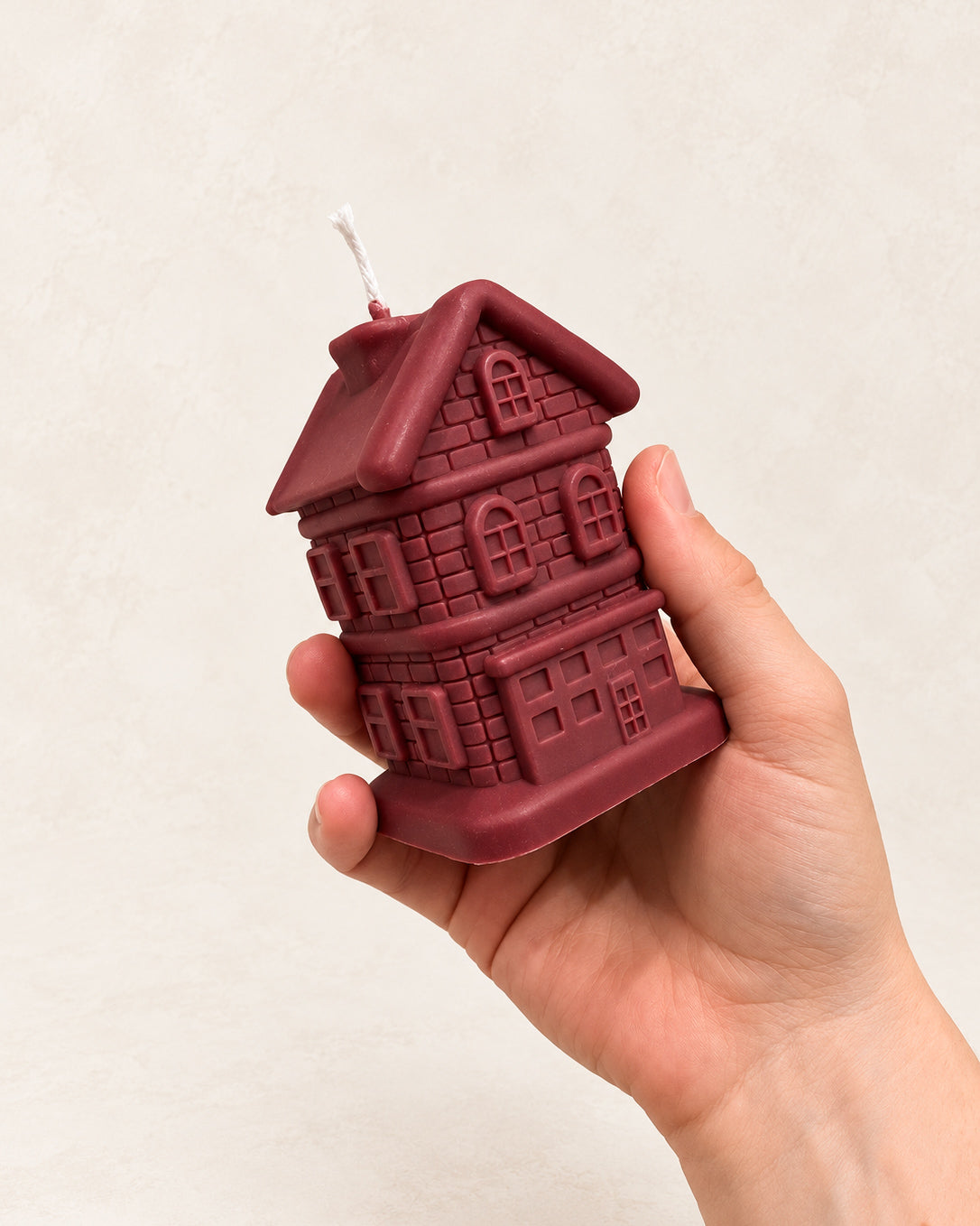 Trio de Velas Vila de Natal Bordô - Disponível em 10 dias úteis