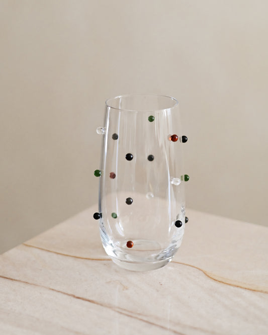 Copo em Vidro Mini Esferas Coloridas
