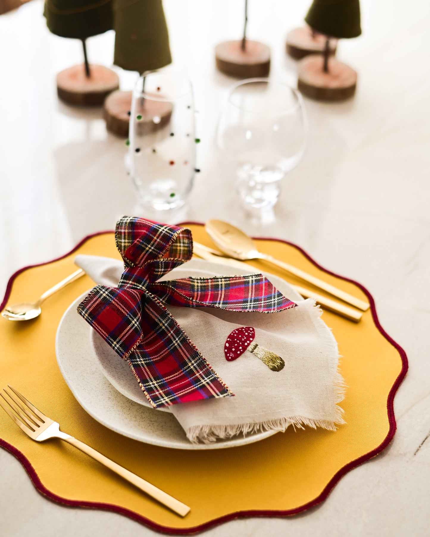 Jogo Americano Dupla Face Amarelo e Rosa