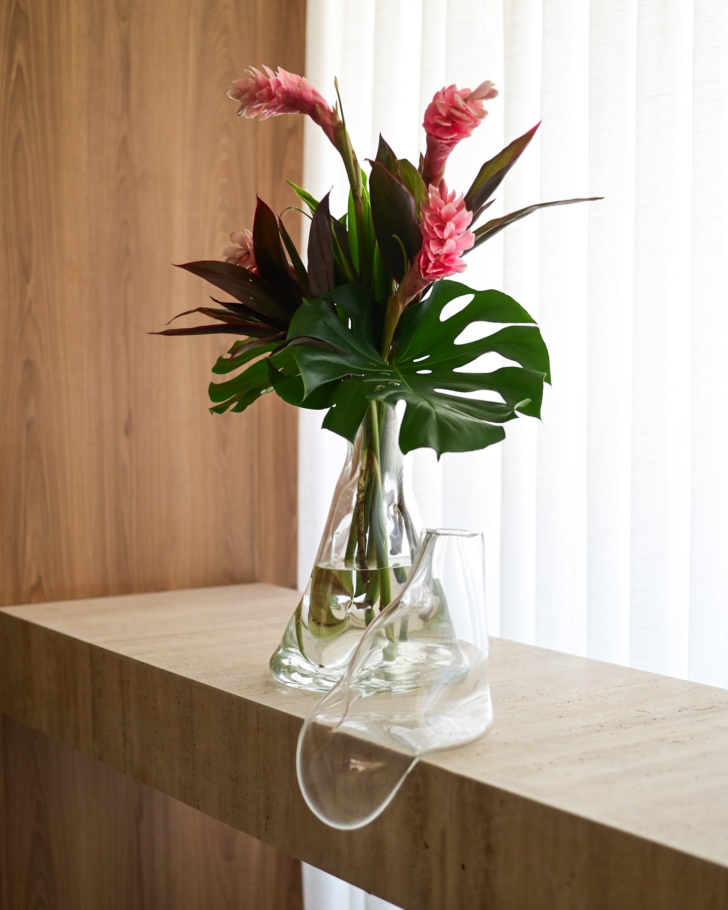 Vaso Nuvem Escorrido Amassado em Vidro Soprado