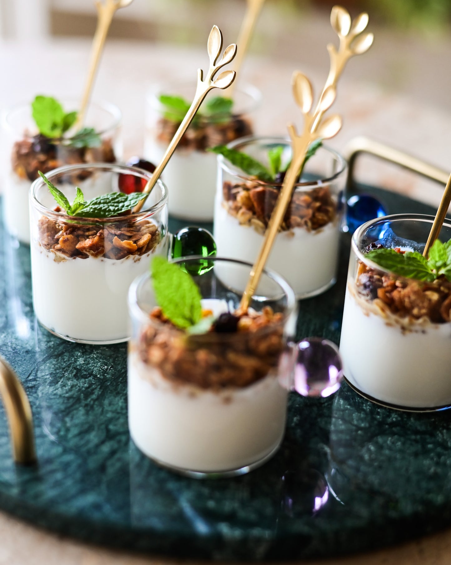 Cj. 4 Colheres em Dourado Flor