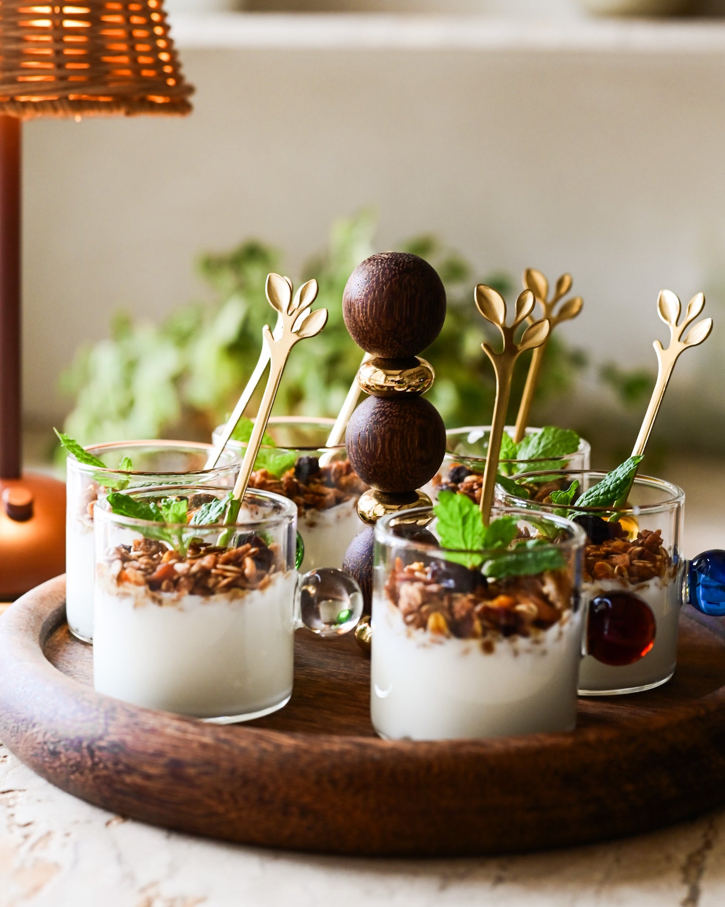 Cj. 4 Colheres em Dourado Flor