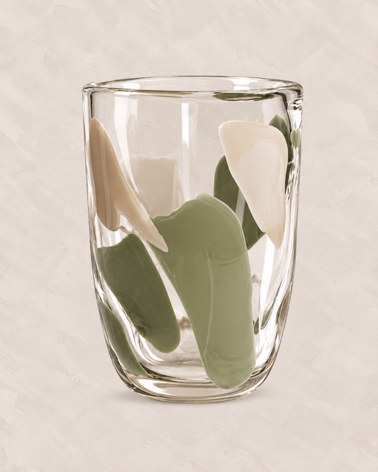 Vaso em Vidro Pinceladas