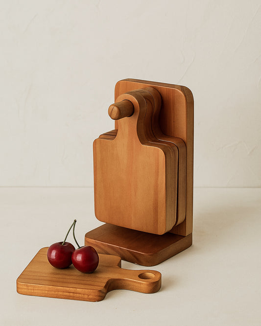 Conj. 4 Mini Tábuas Retangulares em Madeira