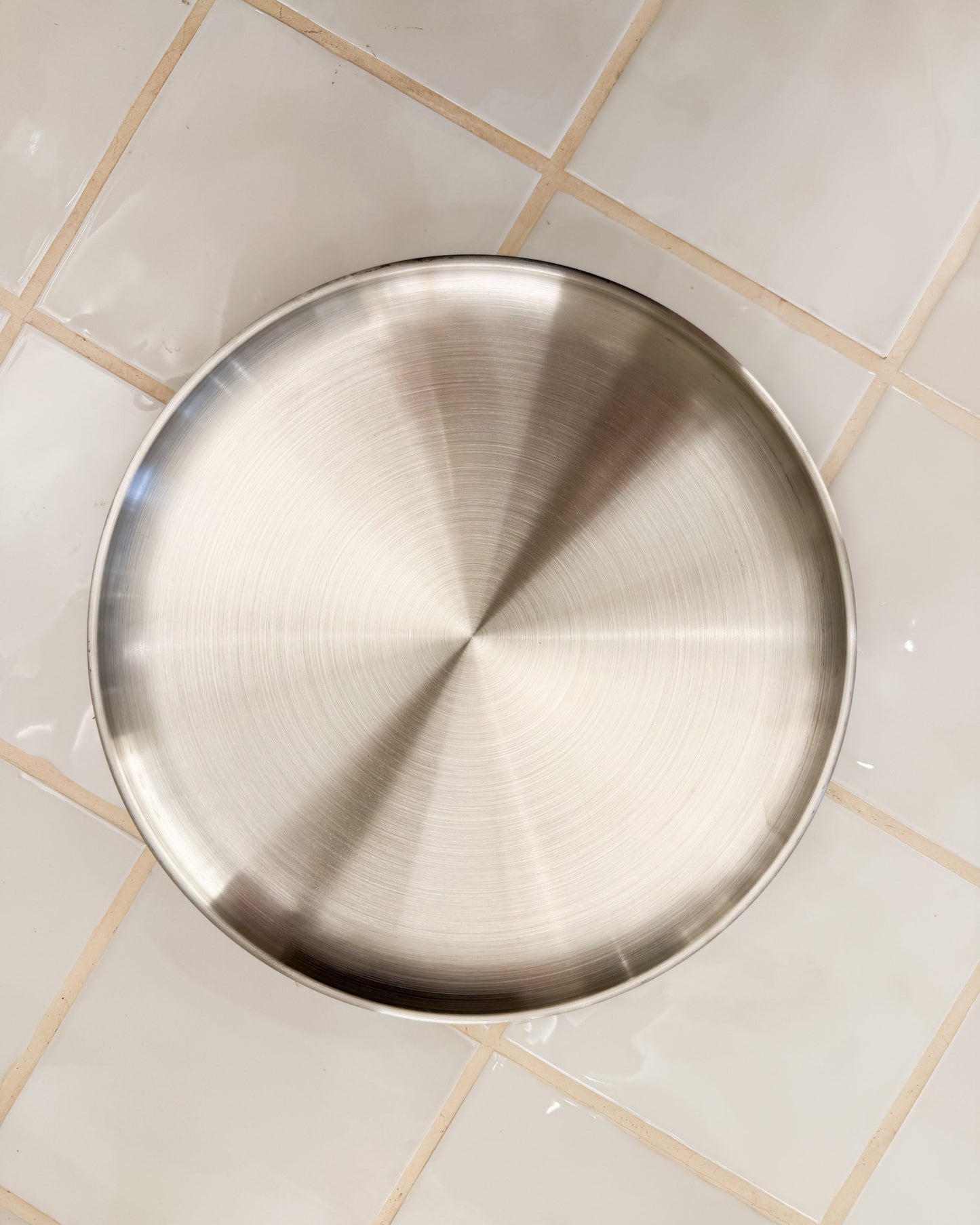 Prato Sobremesa em Inox 26cm