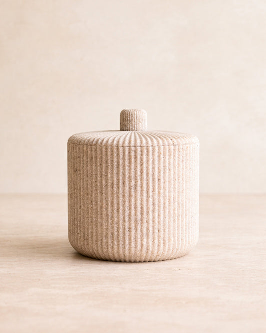 Pote Organizador com Tampa Areia Texturizado