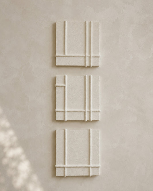 Trio de Quadros Texturizados por Studio Garcia 01 - disponível em 10 dias úteis