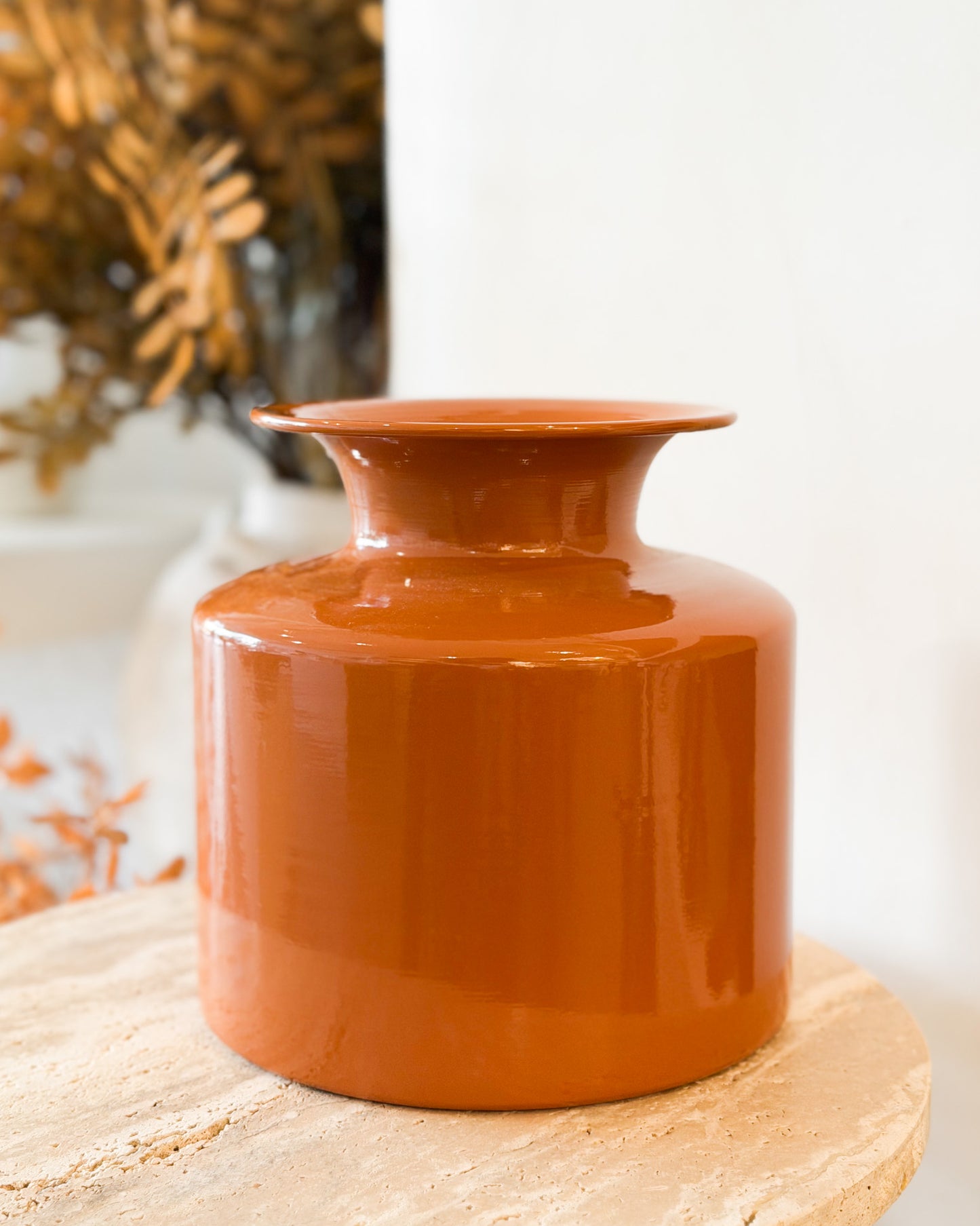 Vaso em Metal Terracota 20 x 20cm