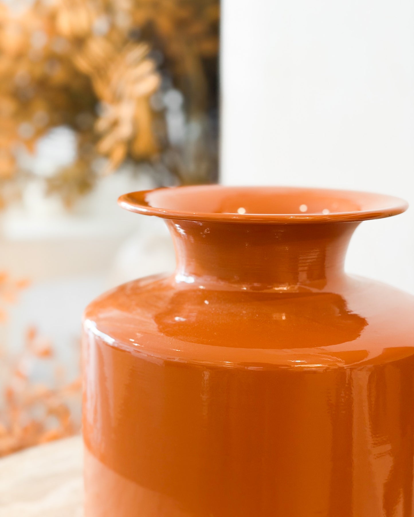 Vaso em Metal Terracota 20 x 20cm