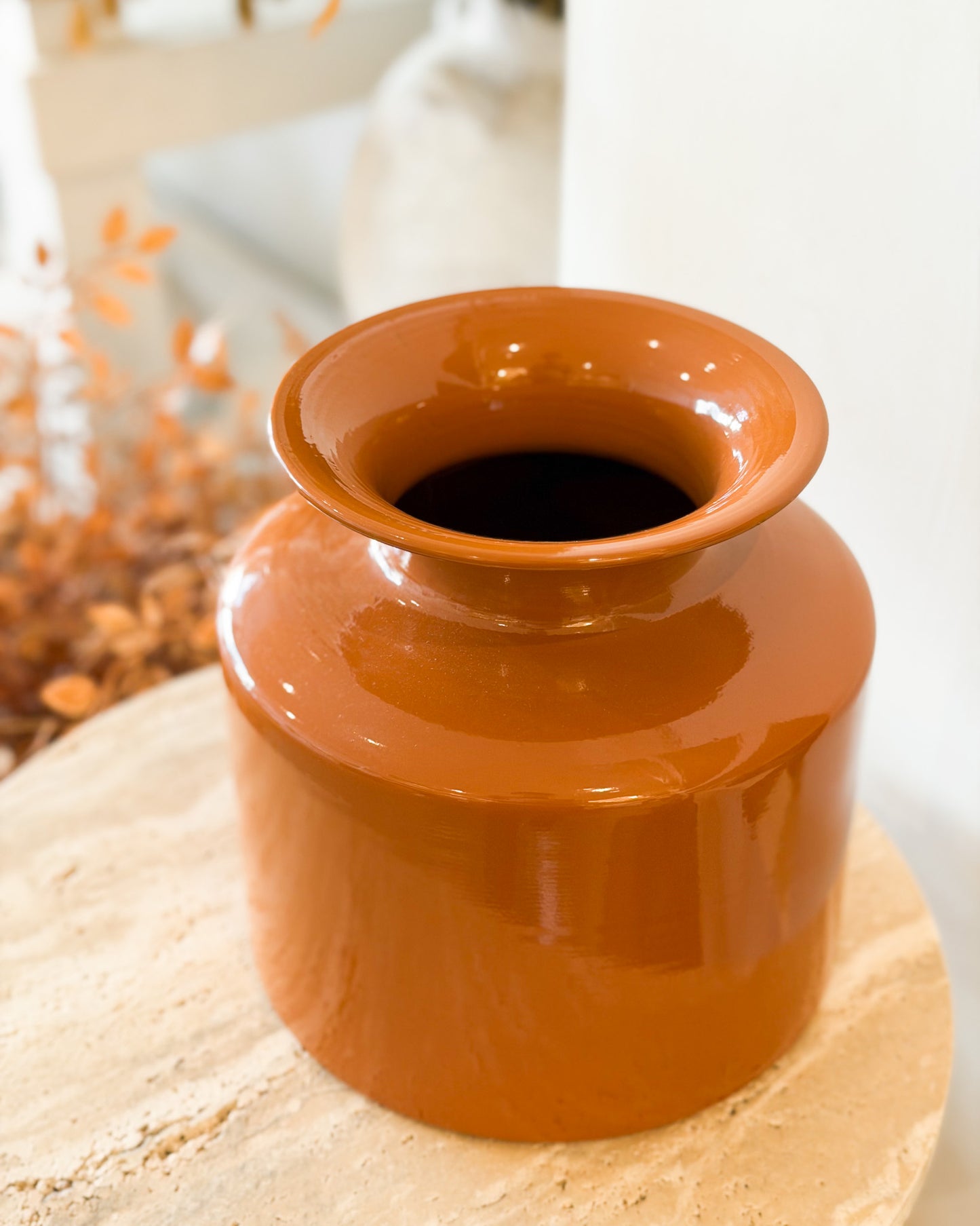 Vaso em Metal Terracota 20 x 20cm